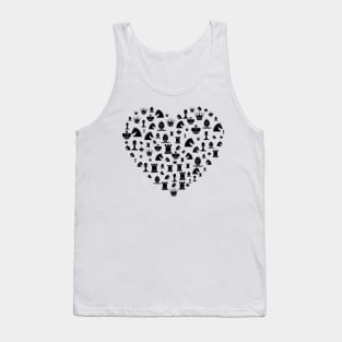 chess pieces heart runner rook pawn player gift Tank Top